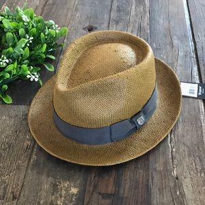 BRIXTON Men’s Straw fedora hat - NEW